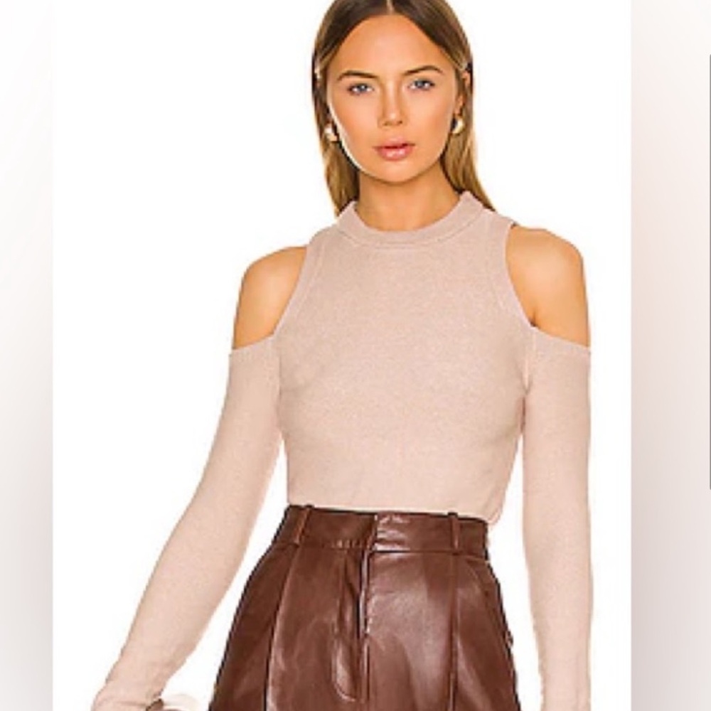 Stitches & Stripes Cold Shoulder Sweater